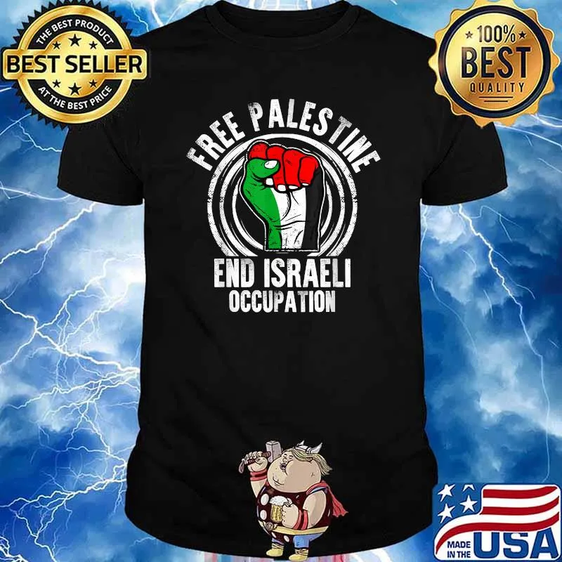 Free Palestine End Israeli Occupation Palestine Flag Graphic Shirt