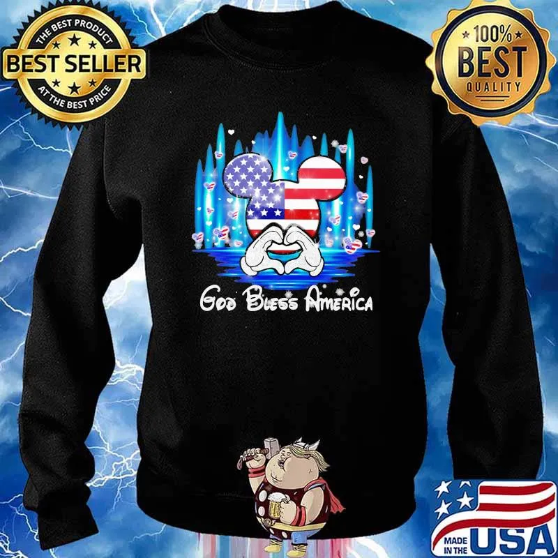 God bless america disney 4th of July independence hologram Sweater