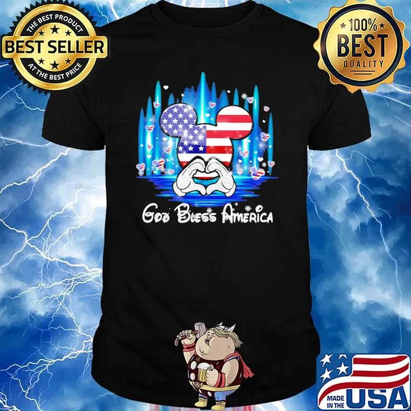 God bless america disney 4th of July independence hologram shirt