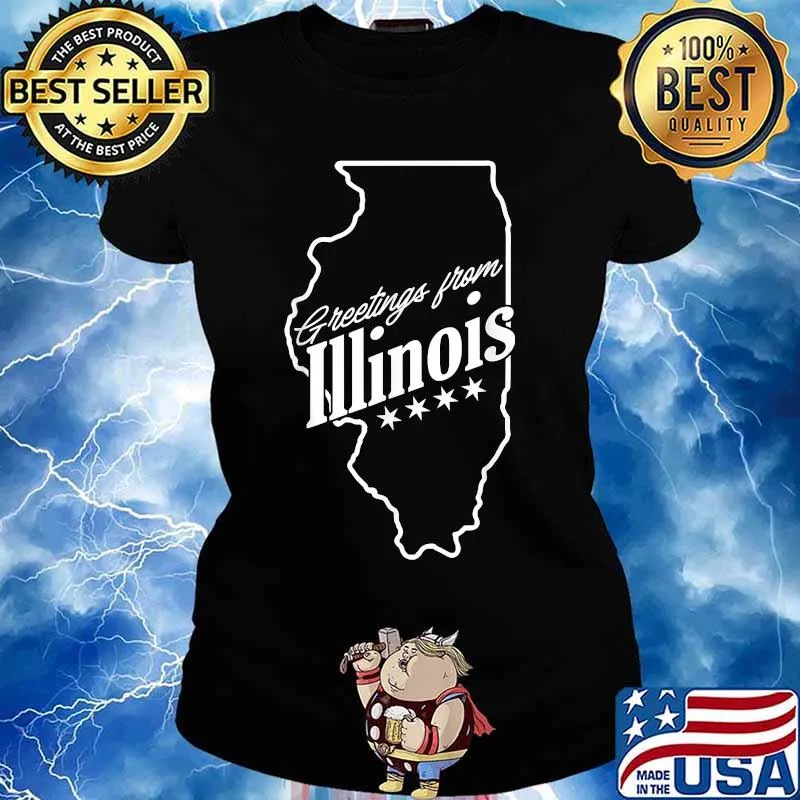 Greetings from Illinois stars Shirt Ladies tee