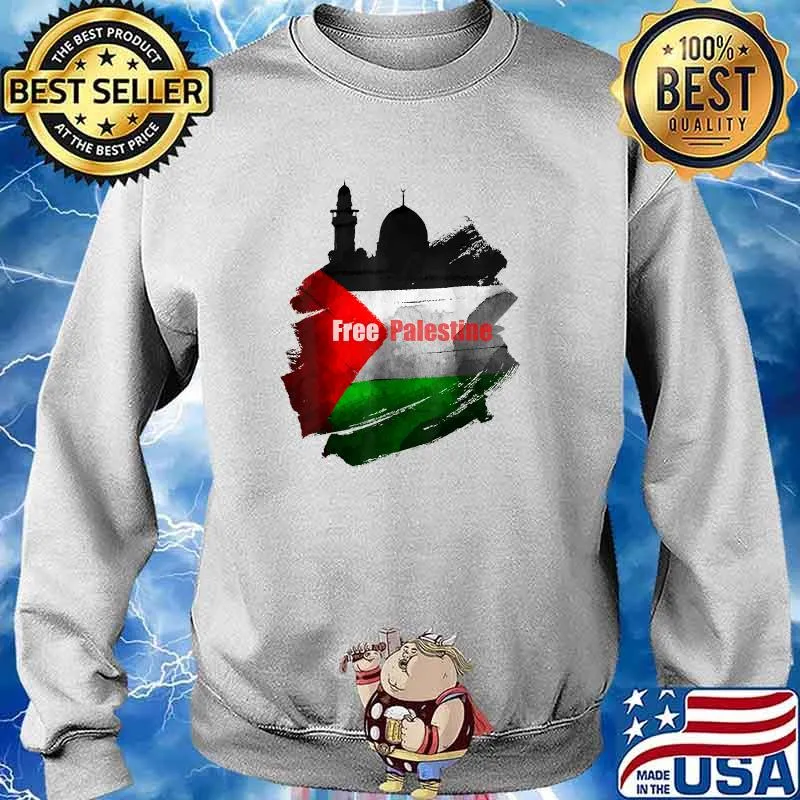 House Free Gaza Palestine Flag Arabic Shirt Sweater