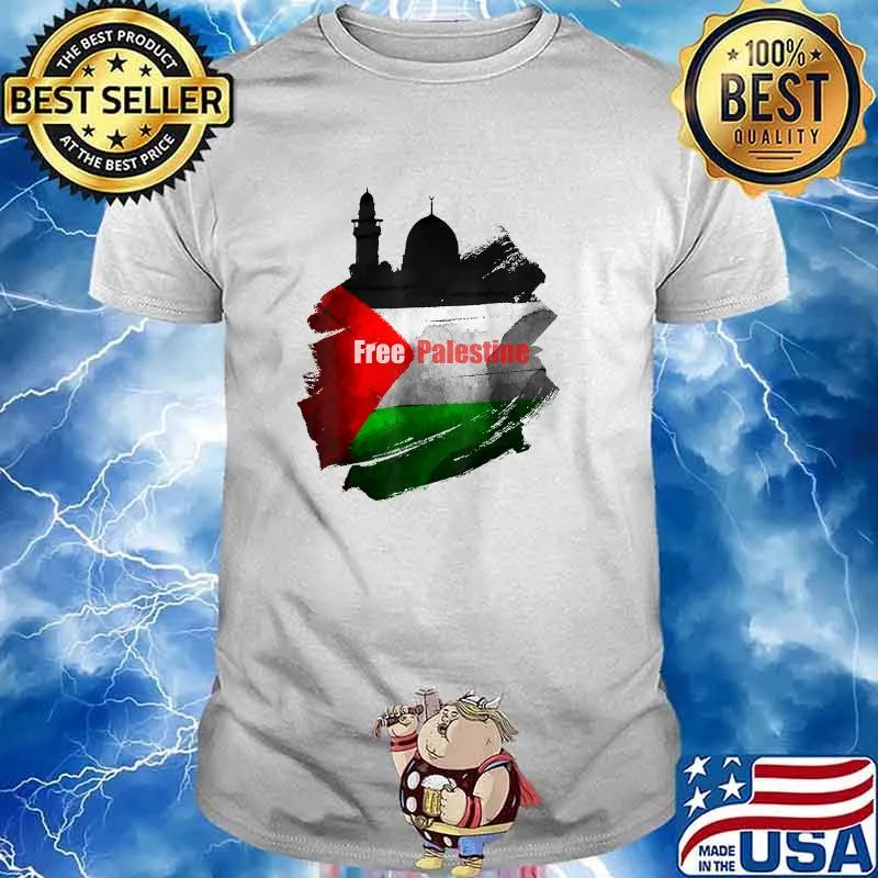 House Free Gaza Palestine Flag Arabic Shirt