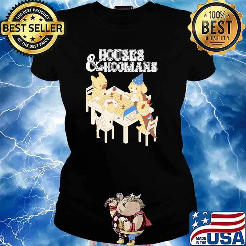 Houses And Hoomans Dog Play Chess Shirt Ladies tee