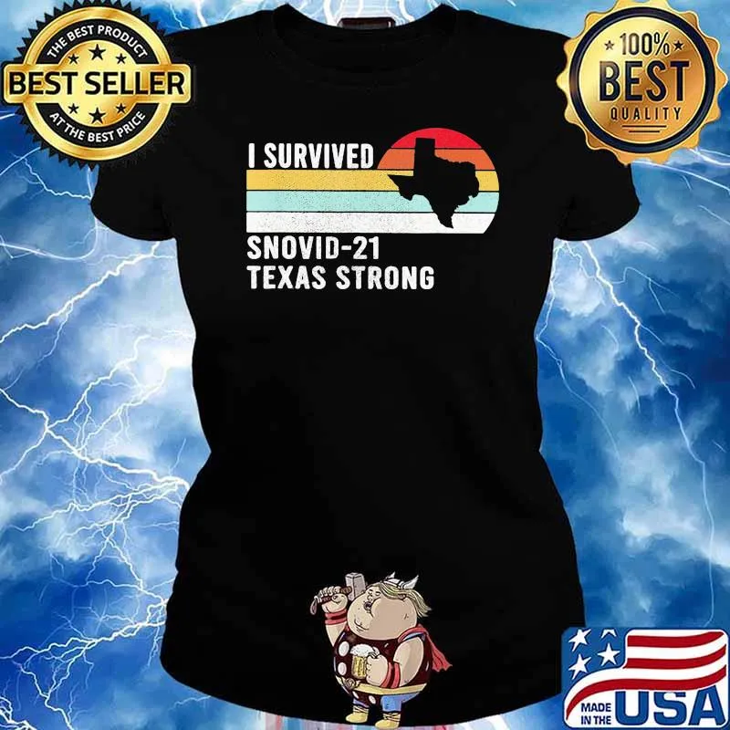 I Survived Snovid 21 Texas Strong Vintage Ladies tee