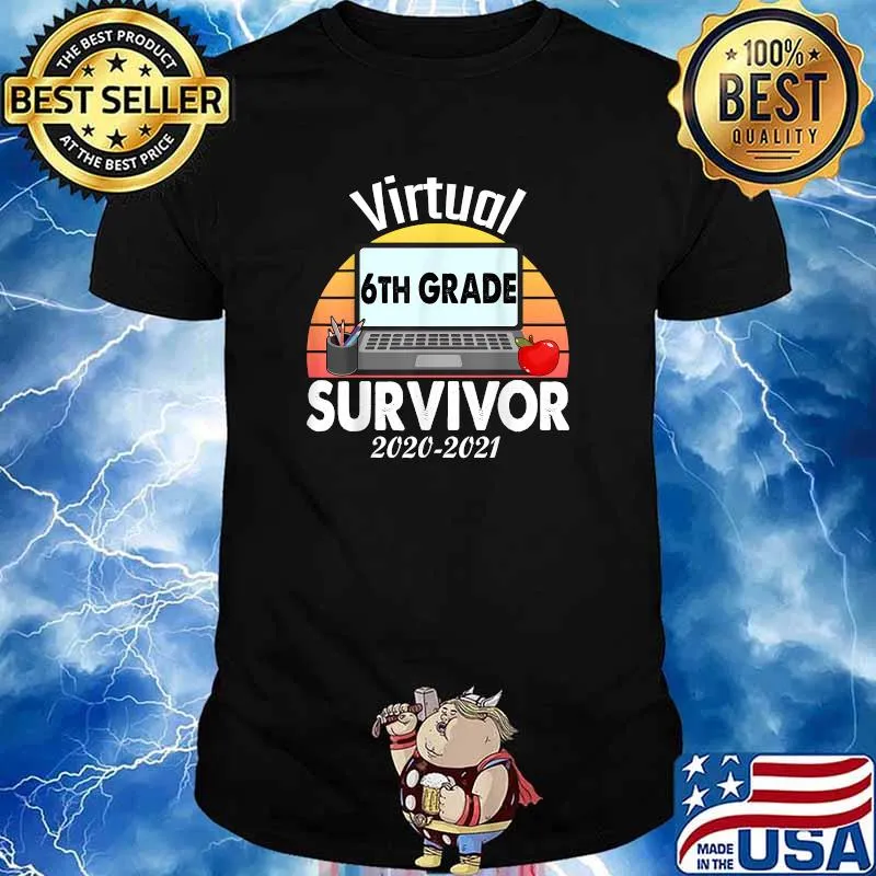 I Survived Virtual School 6th Grade Survivor 2020-2021 Vintage Shirt