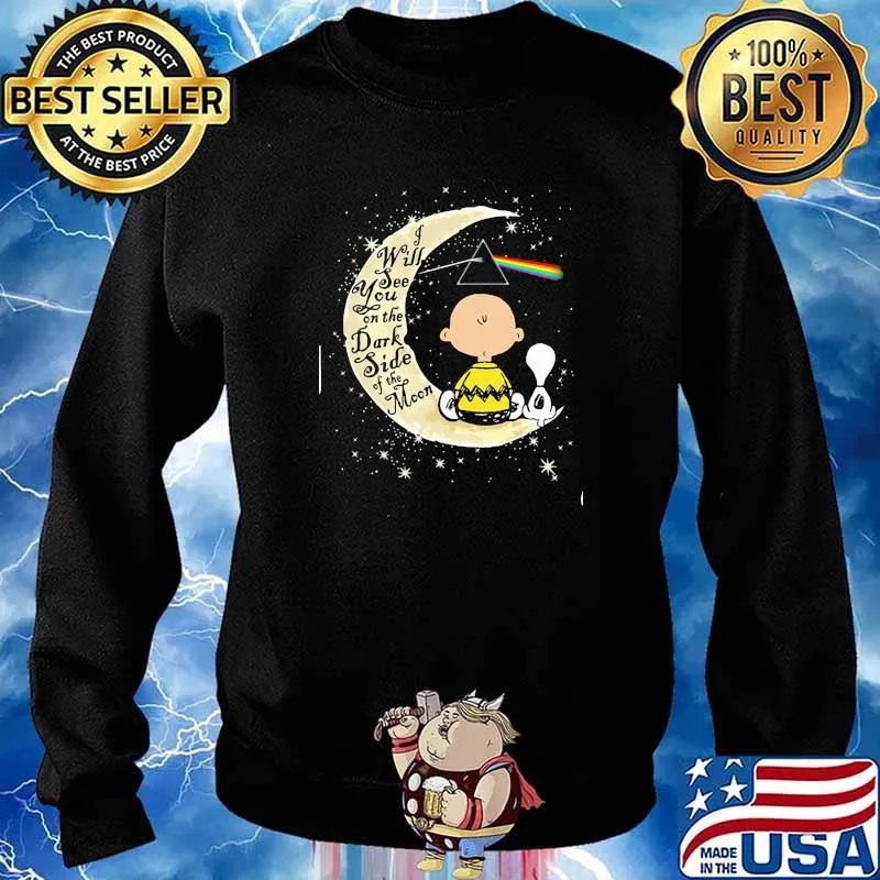 I will see you on the Dark side the moon pynk floyd snoopy Sweater