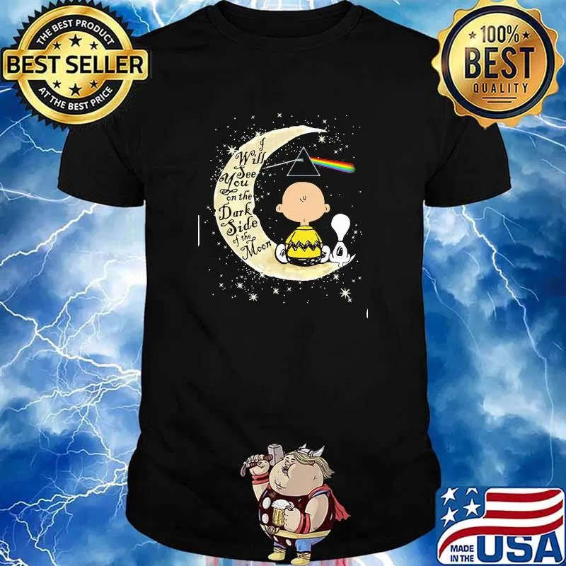 I will see you on the Dark side the moon pynk floyd snoopy shirt