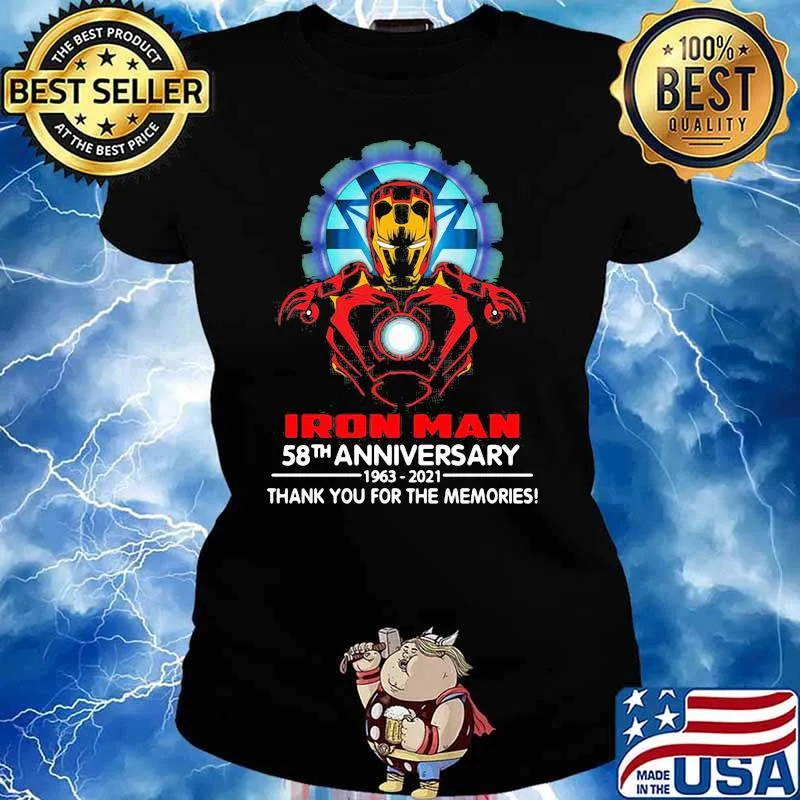 Iron man 58th anniversary 1963 2021 thank you for the memories Ladies tee
