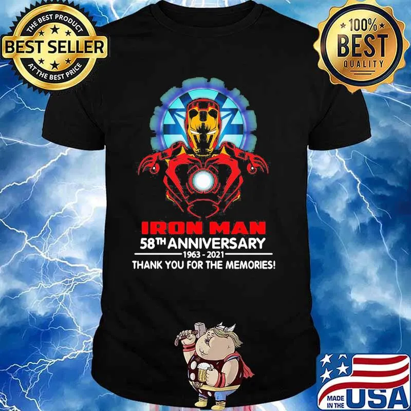 Iron man 58th anniversary 1963 2021 thank you for the memories shirt
