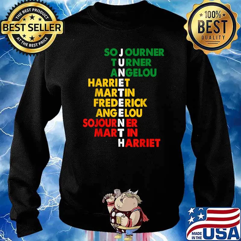 Juneteenth Dream Like Leaders Black Shirt Sweater