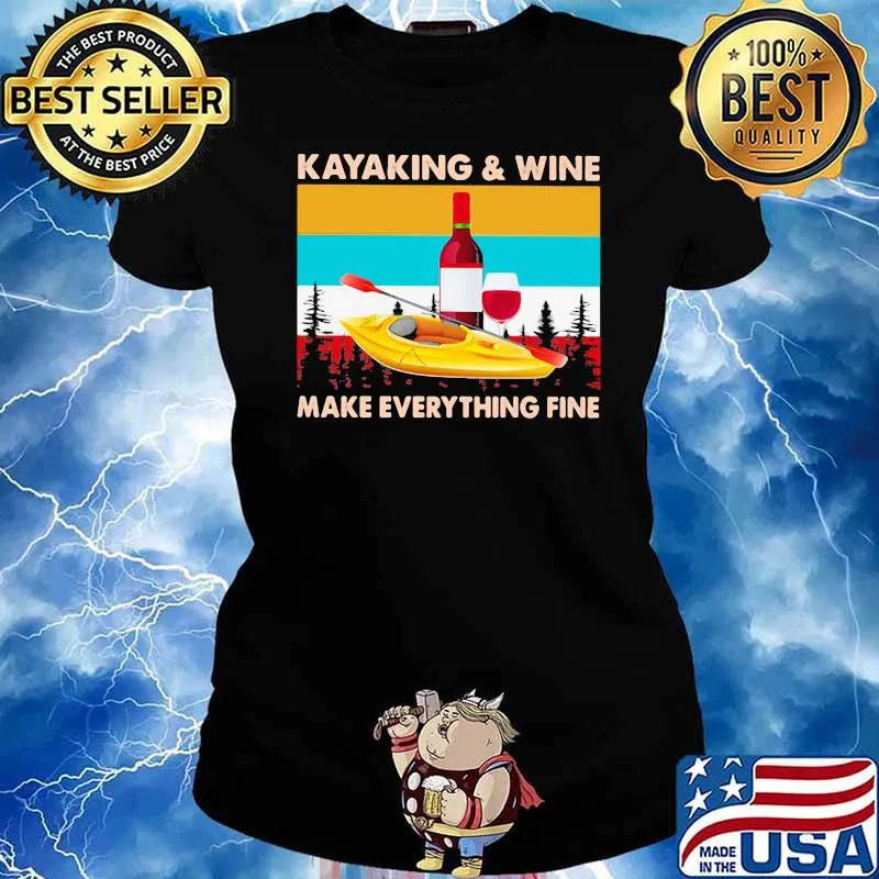 Kayaking And Wife Make Everything Fine Vintage Shirt Ladies tee