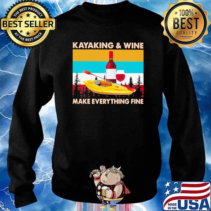 Kayaking And Wife Make Everything Fine Vintage Shirt Sweater