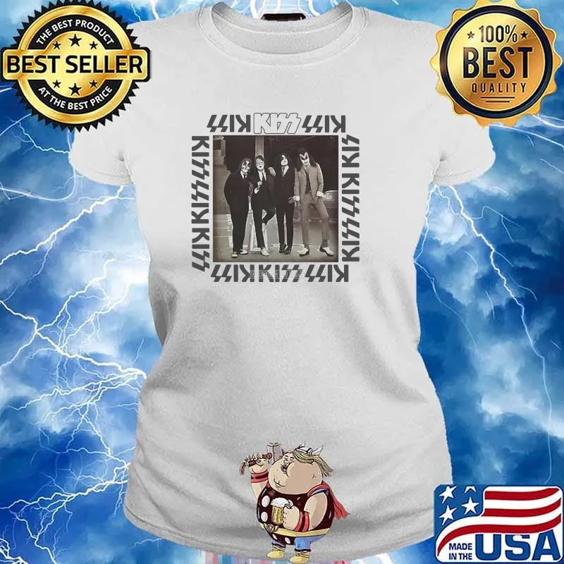 Kiss kiss kiss rock band music girls Ladies tee
