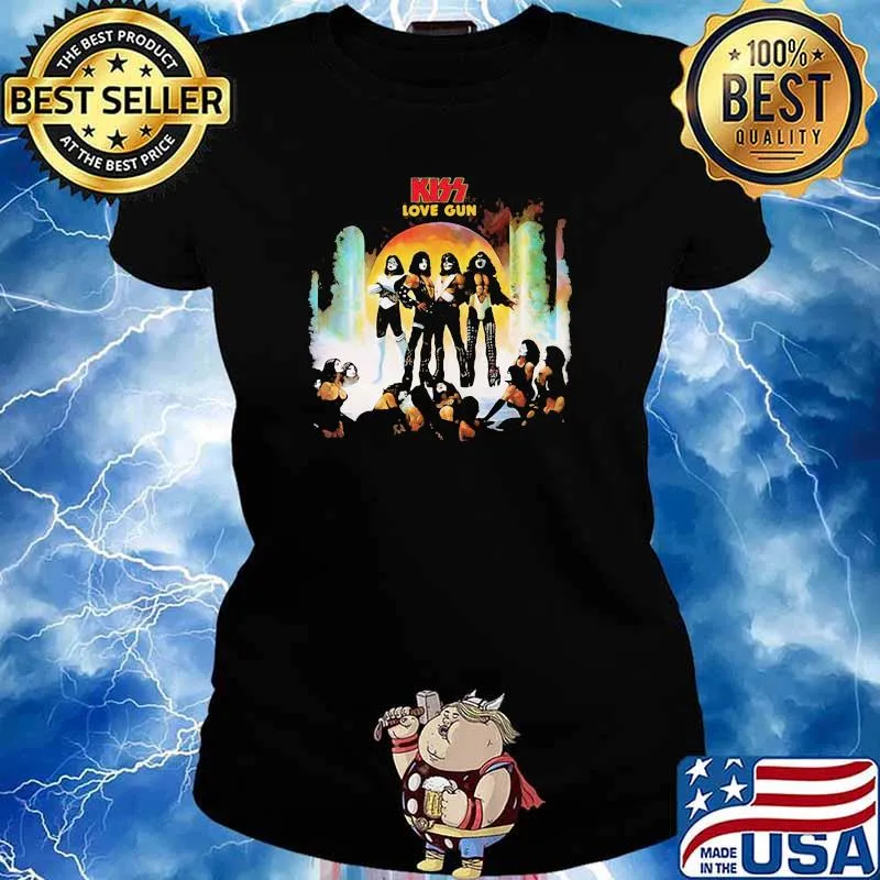 Kiss love gun moon Ladies tee