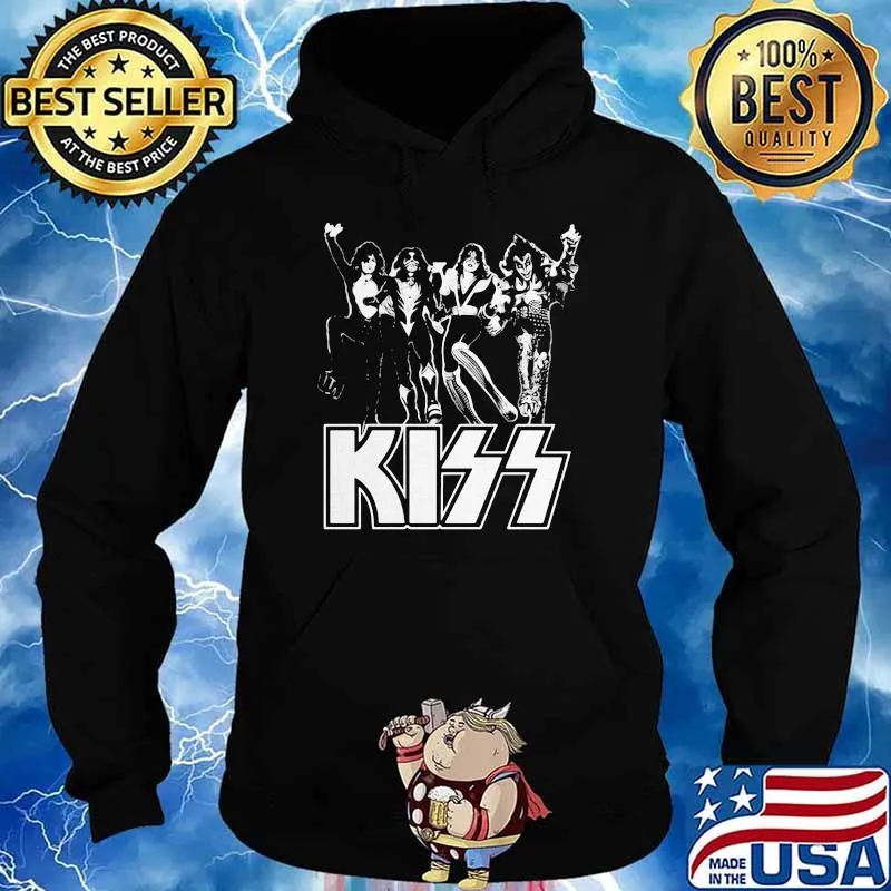 Kiss Rock band music american Hoodie