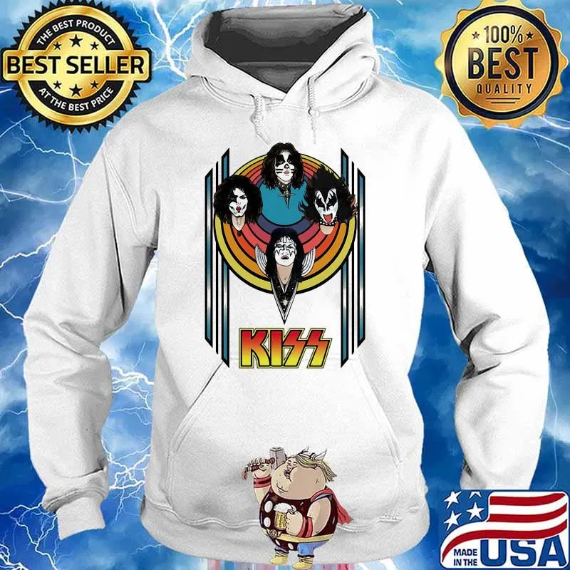 Kiss Vintage Rock band music Hoodie