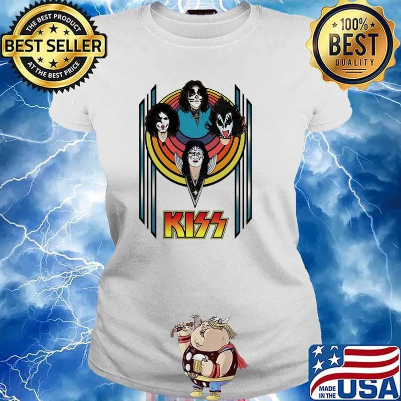 Kiss Vintage Rock band music Ladies tee