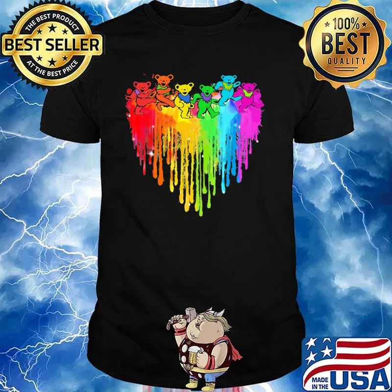 Love Dancing Bear Grateful dead watercolor shirt