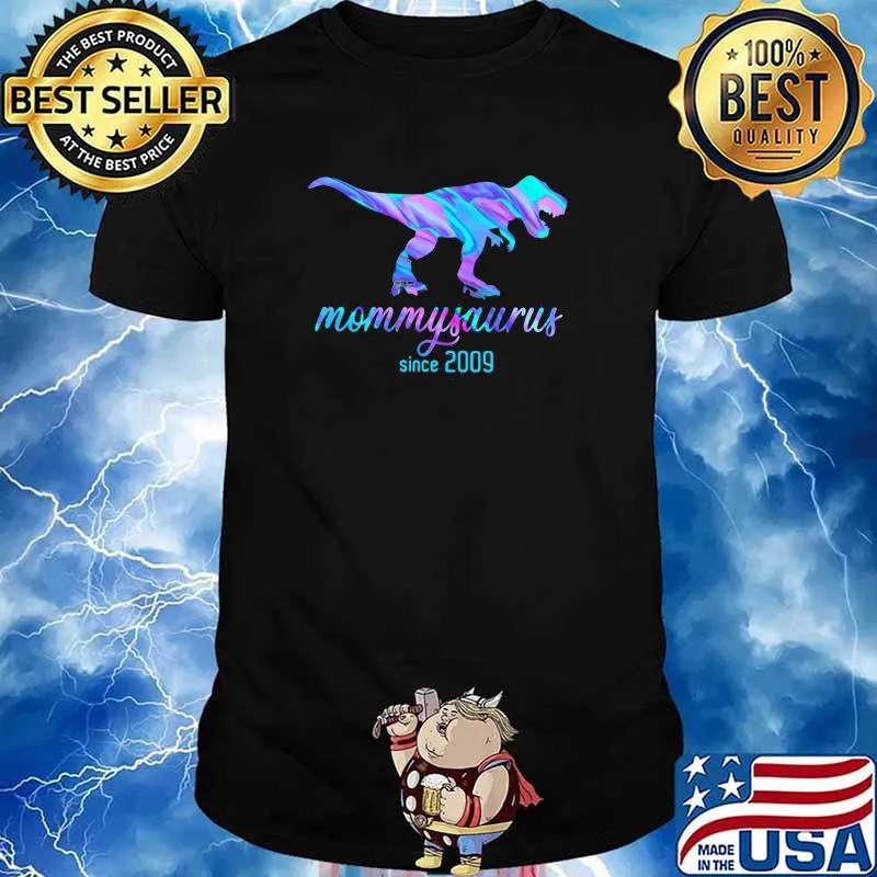 Mommysaurus Since 2009 Dinosaur Hologram Shirt