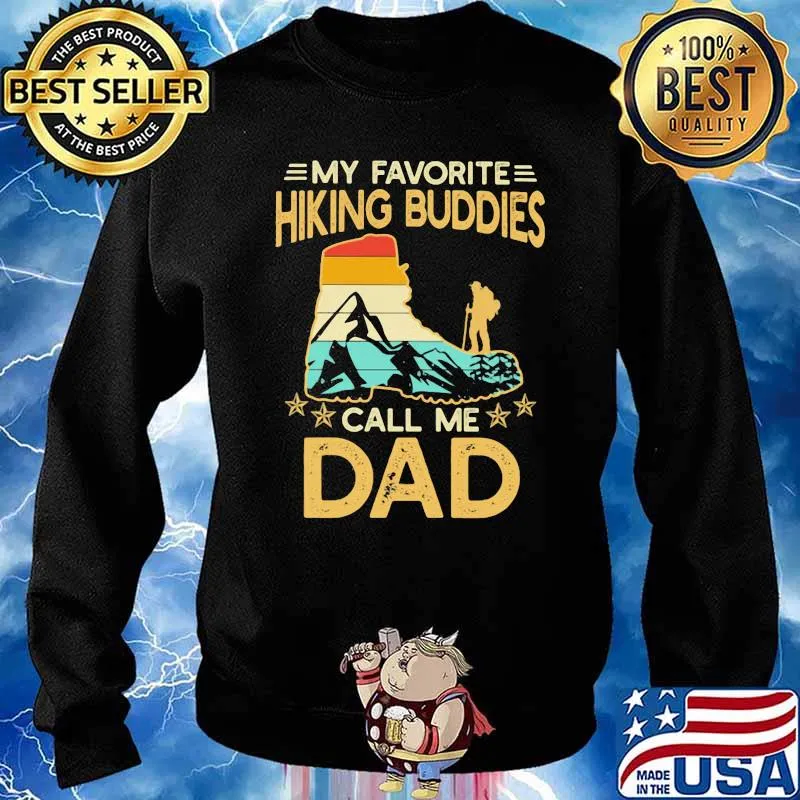 My Favorite Hiking Buddies Call Me Dad Foot Vintage Sweater