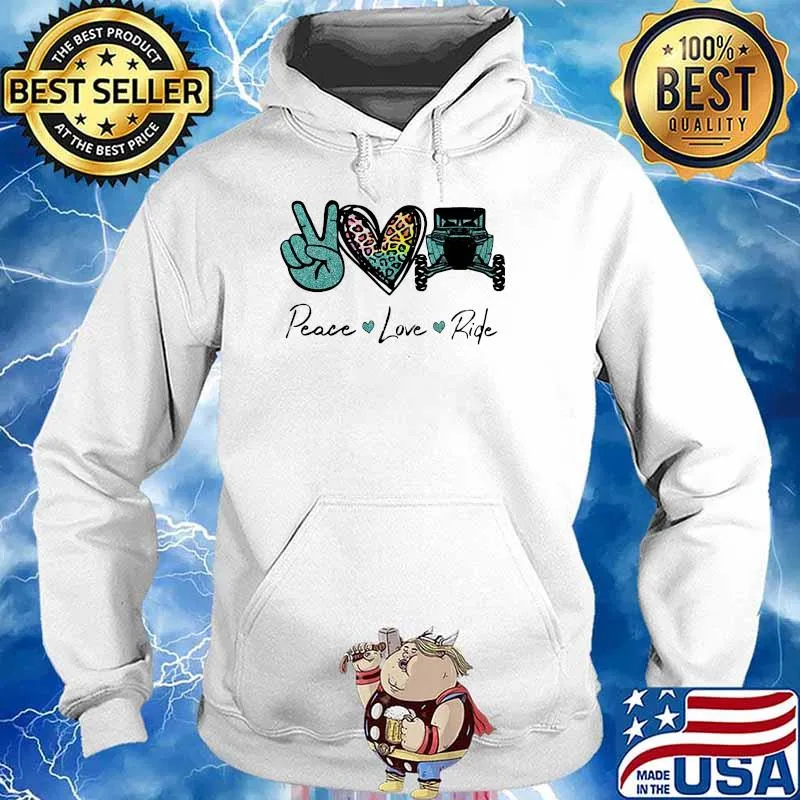 Peace Love Ride Lepoard Shirt Hoodie