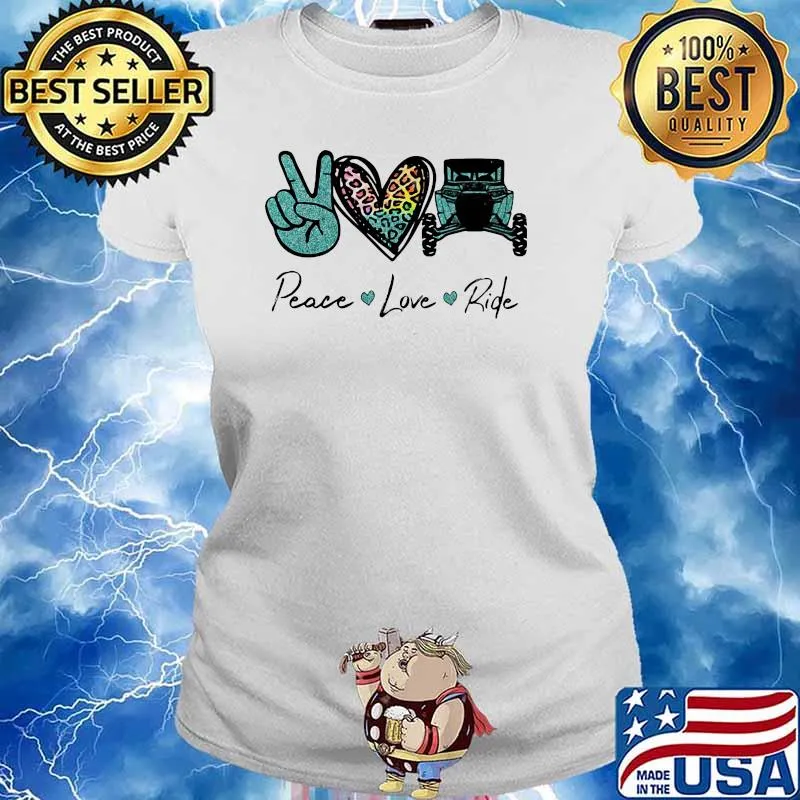 Peace Love Ride Lepoard Shirt Ladies tee