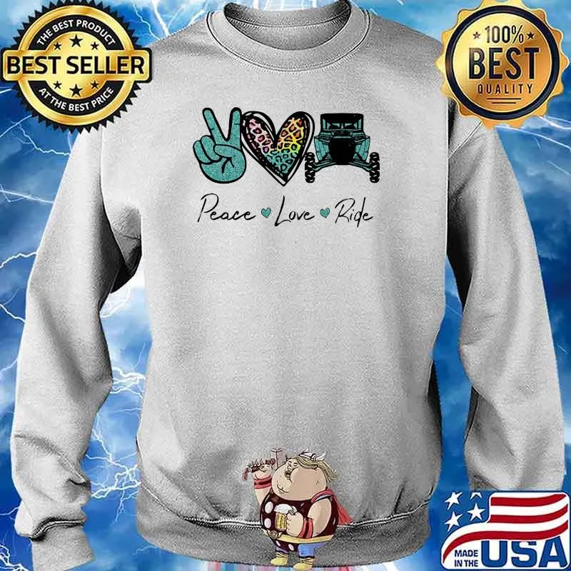 Peace Love Ride Lepoard Shirt Sweater