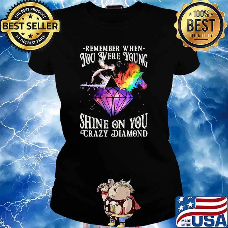 Rememeber when you were young shine on you crazy diamond Dark side Ladies tee
