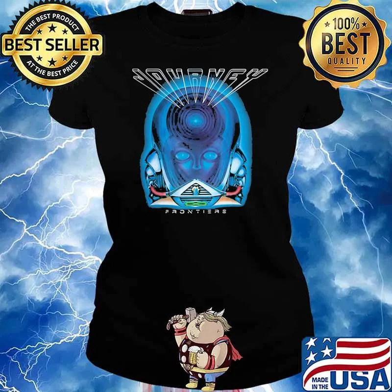 Rock Band Music Group Frontiers Alien Head Adult Raglan Shirt Ladies tee