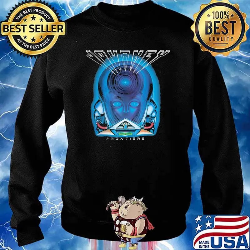 Rock Band Music Group Frontiers Alien Head Adult Raglan Shirt Sweater