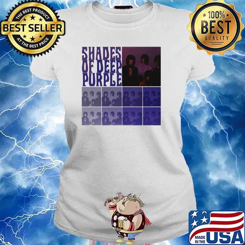 Shades of deep purple band rock Ladies tee