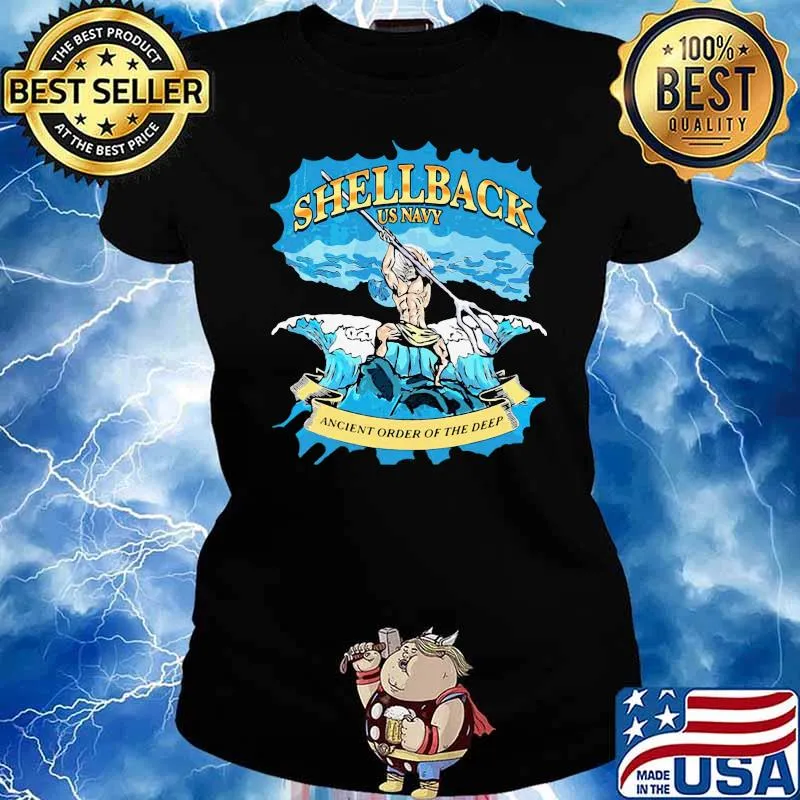 Shellblack us navy ancient order of the deep Ladies tee