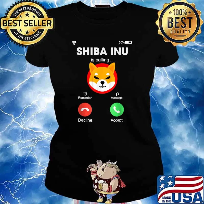 Shiba Inu Is Calling Token Coin Cryptocurrency Trading Shirt Ladies tee