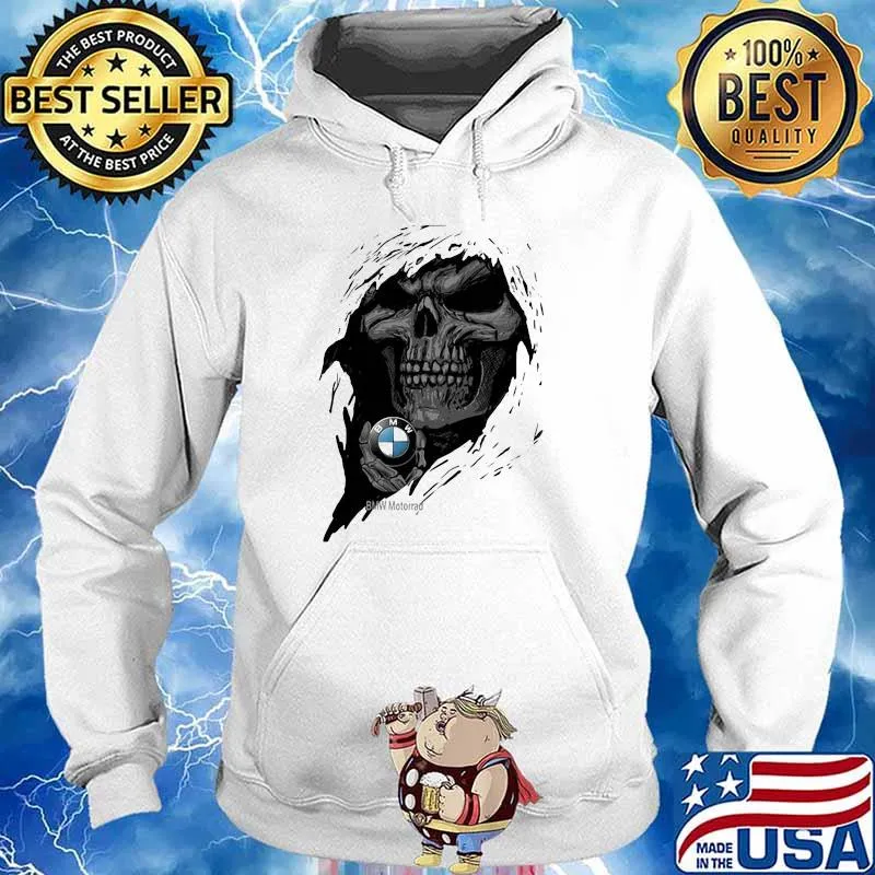 Skull with BMW motorrad logo Hoodie