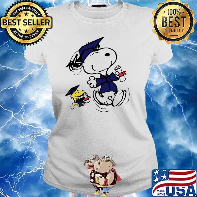 Snoopy and woodstock graduation class Ladies tee