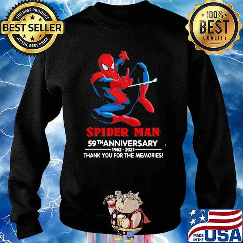Spider man 59th anniversary 1962 2021 thank you for the memories Sweater
