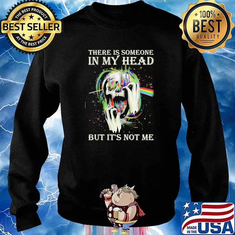 There is someone in my head but it's not me skull rainbow pink floyd Sweater