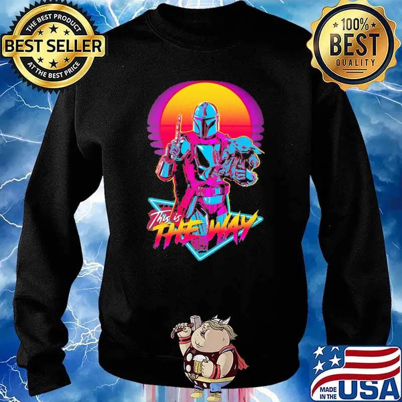 This is the way the mandalorian yoda sunset Sweater