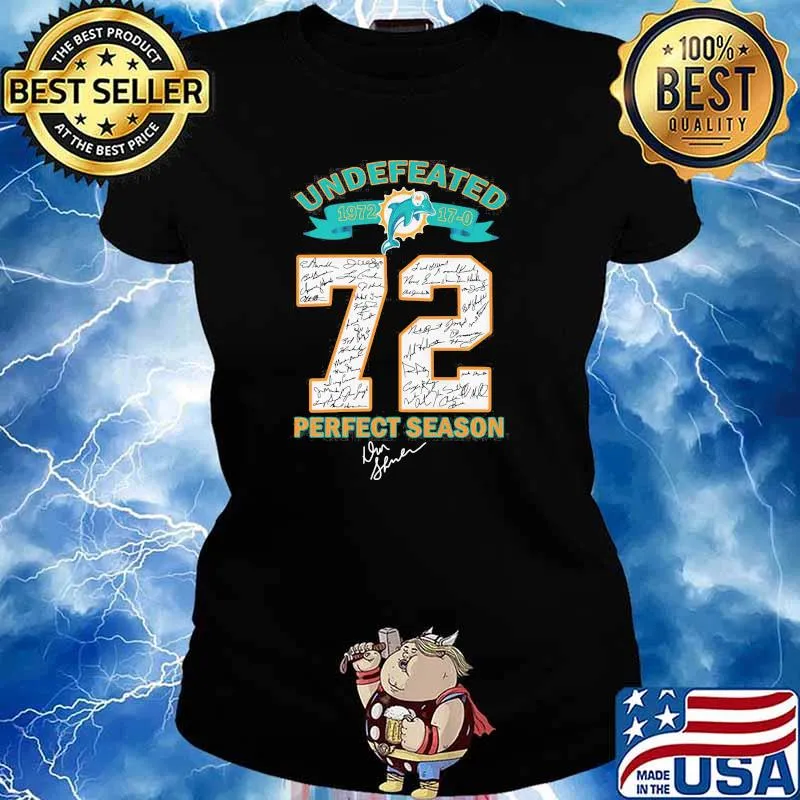 Underfeated 1972 perfect season signature dolphin Ladies tee