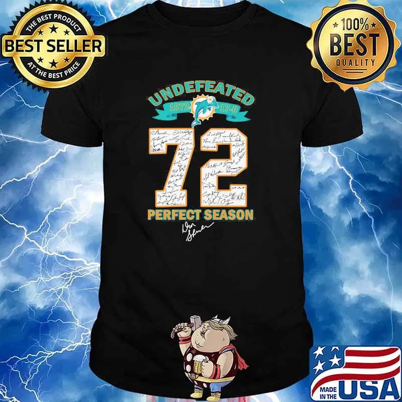 Underfeated 1972 perfect season signature dolphin shirt