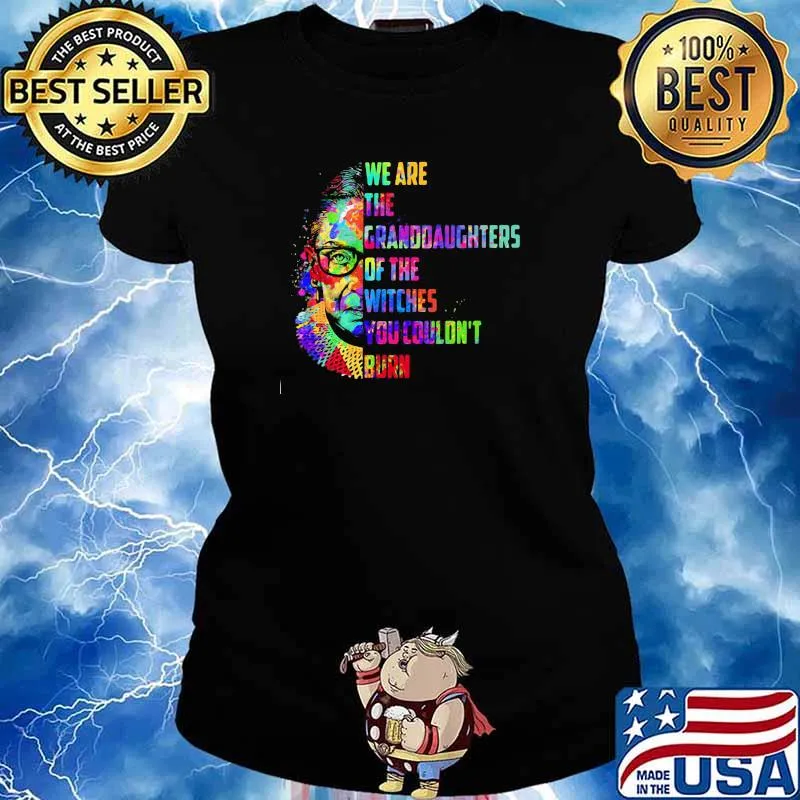 We are The Granddaughters Of the Witches You Couldn't Burn Watercolor Shirt Ladies tee