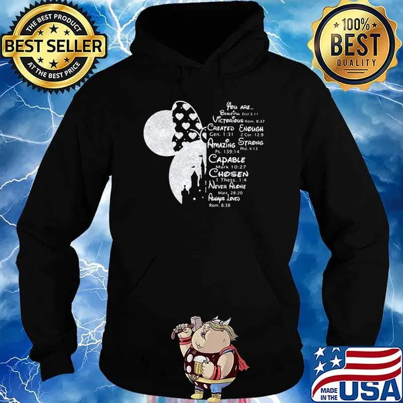 You are beautiful created enough amazing choeen minnie disney bling Hoodie