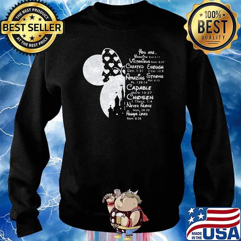 You are beautiful created enough amazing choeen minnie disney bling Sweater