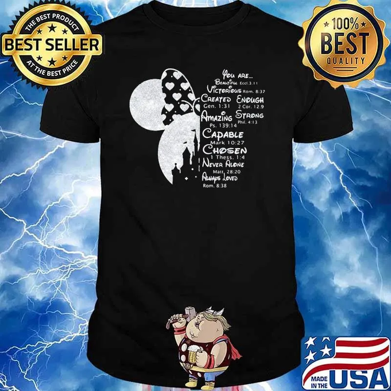 You are beautiful created enough amazing choeen minnie disney bling shirt
