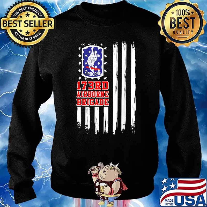 173rd Airborne Brigade American Flag T-Shirt Sweater