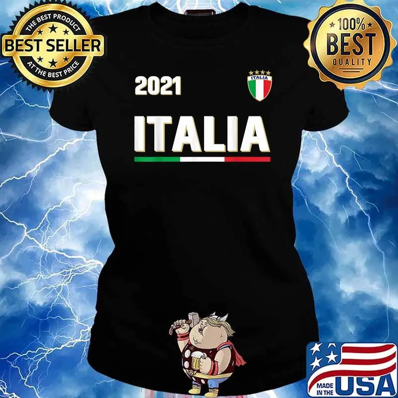 2021 Italy Soccer Jersey Italia Flag Football T-Shirt Ladies tee