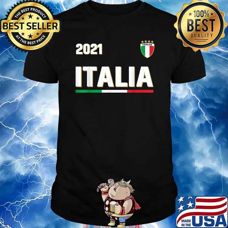 2021 Italy Soccer Jersey Italia Flag Football T-Shirt