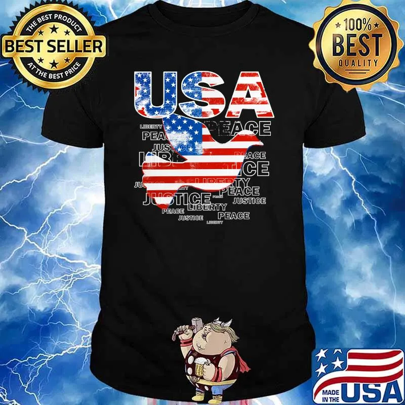 4th of July USA Dove American Flag Patriotic Shirt