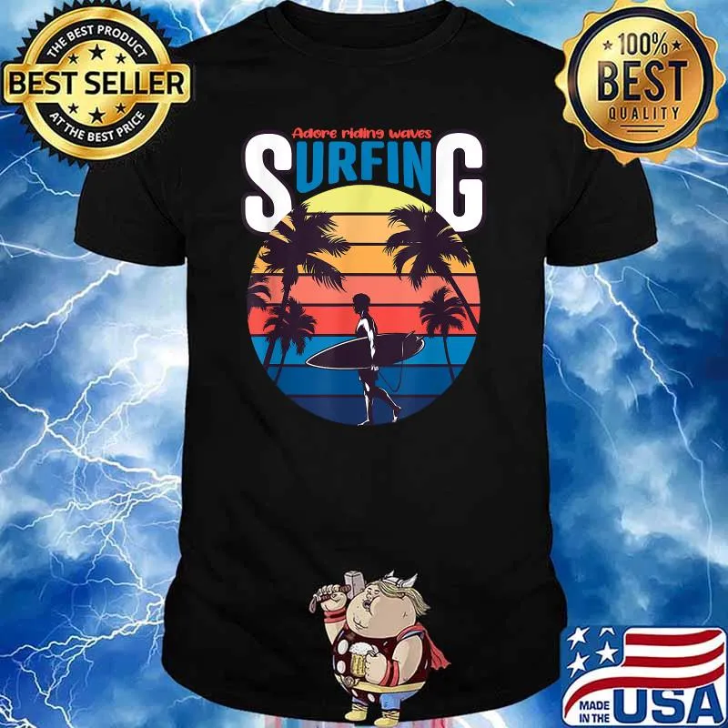 Adore riding waves surfing at sunset vintage T-Shirt