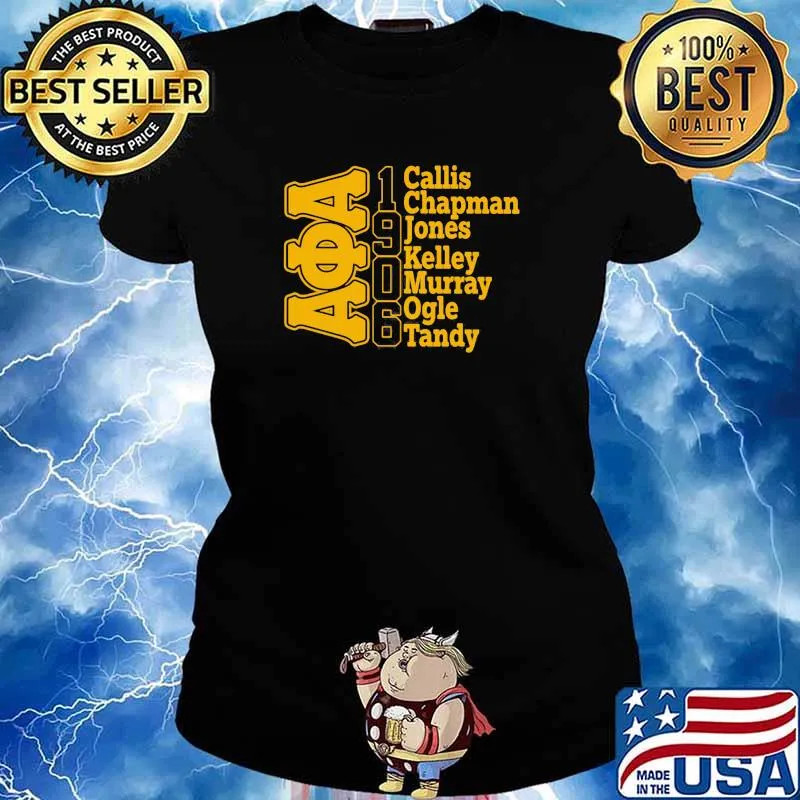 Alpha phi alpha Callis chapman jones kelley murray ogle tandy 1906 Ladies tee